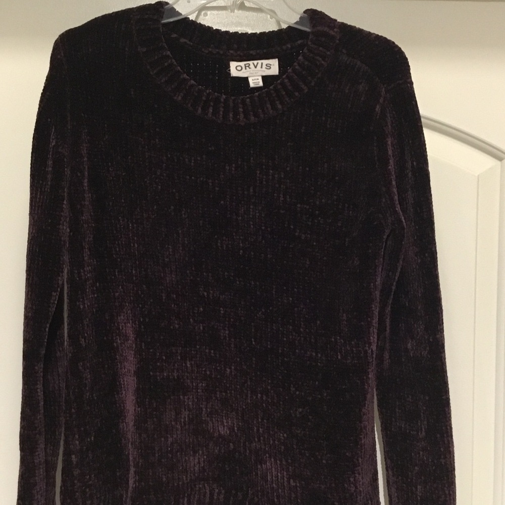 Orvis Women's Deep Purple Crew Neck Sweater‎